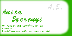 anita szerenyi business card